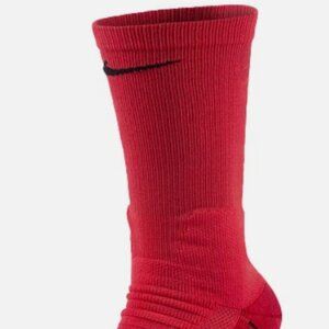 Nike Crew Socks Large | Red Black Swoosh Basketball Training